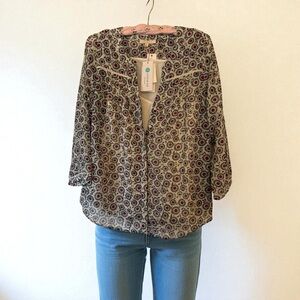 NWT Treeka split neck blouse M Stichfix